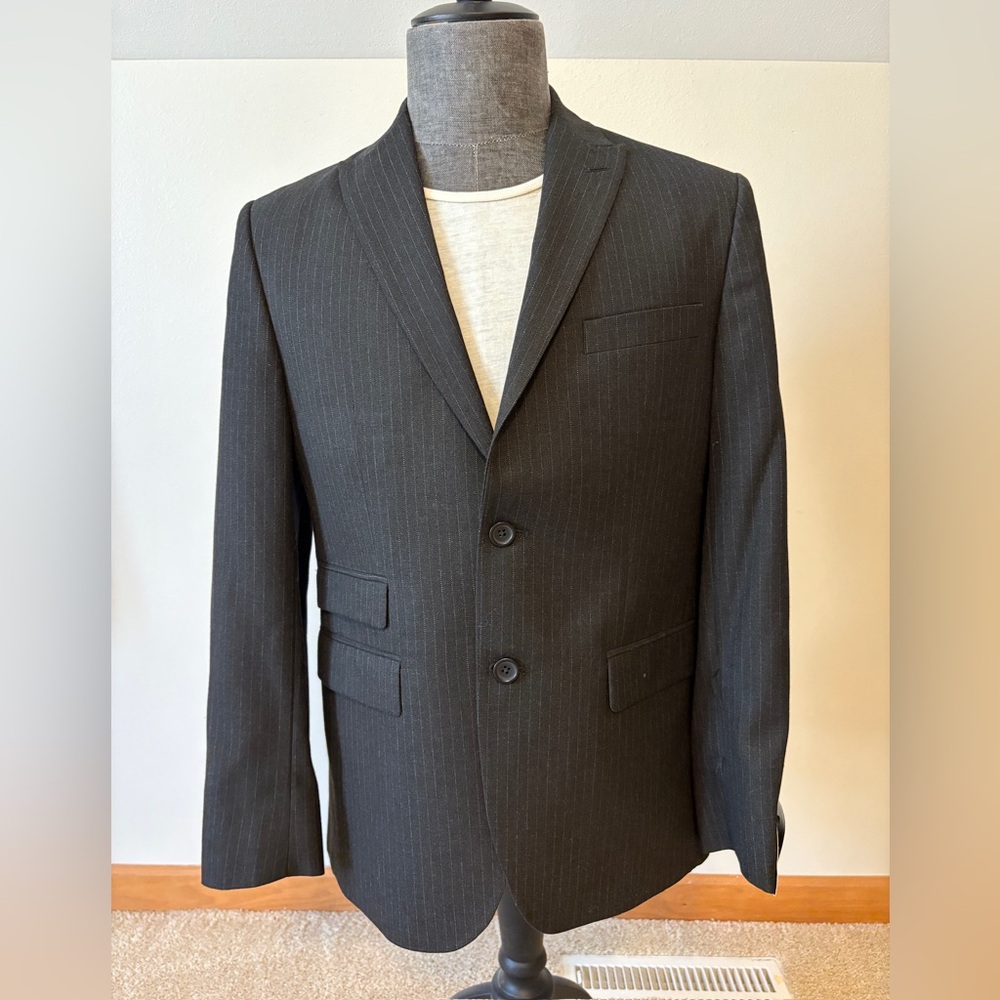 Banana Republic Dusky Brown Pinstripe Sport Coat Modern Tailoring 40S